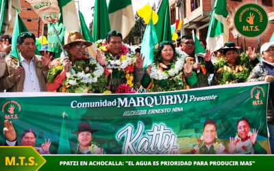 Patzi en achocalla: «el agua es prioridad para producir más»