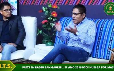 Patzi en Radio San Gabriel: «El año 2016 hice huelga por más recursos para La Paz»