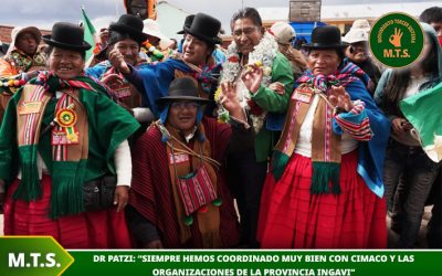 Dr Patzi: “Siempre hemos coordinado muy bien con cimaco y las organizaciones de la provincia ingavi”