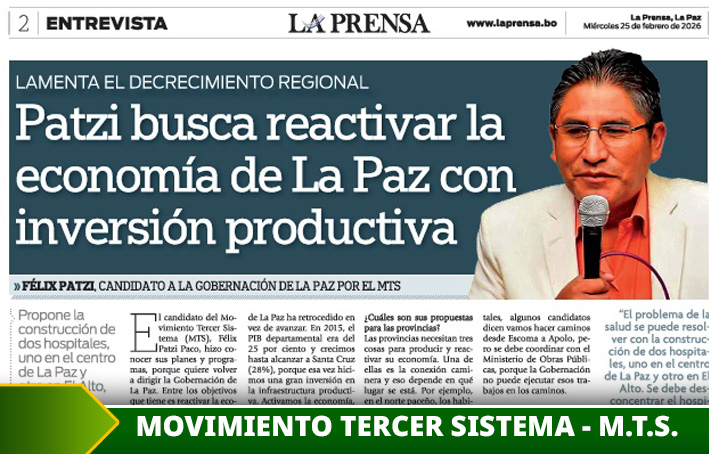 Patzi: «Debemos pasar de la subsistencia a la producción a Gran Escala»