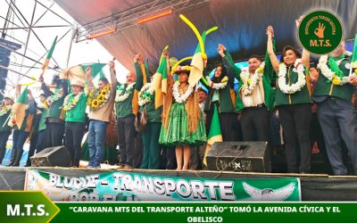 “Caravana MTS del Transporte Alteño” tomó la avenida Cívica y el Obelisco