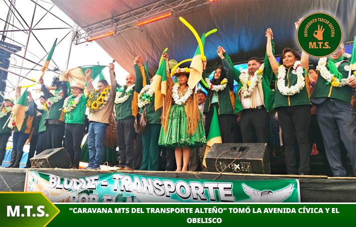 “Caravana MTS del Transporte Alteño” tomó la avenida Cívica y el Obelisco