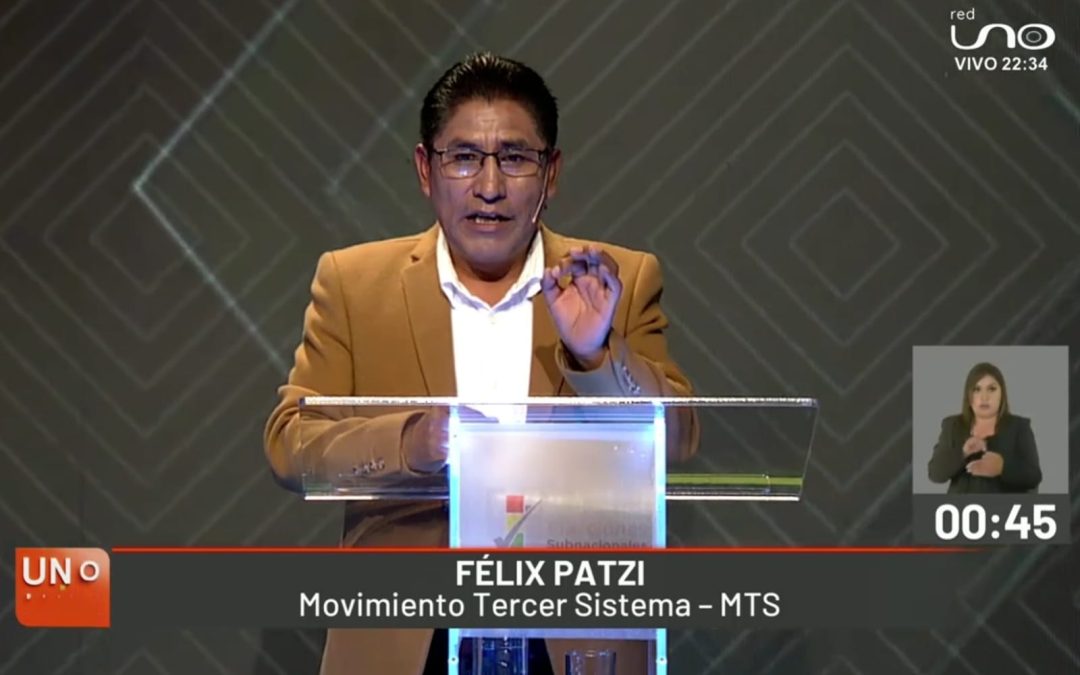 Dr Patzi consolidó su irrebatible Propuesta Electoral y salió aventajado en el debate de candidatos a Gobernador